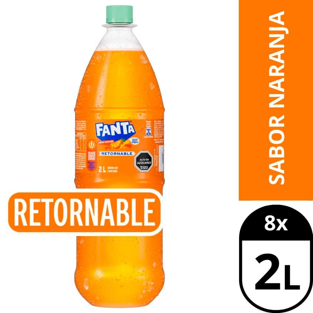 Fanta retornable 8 x 2 lt