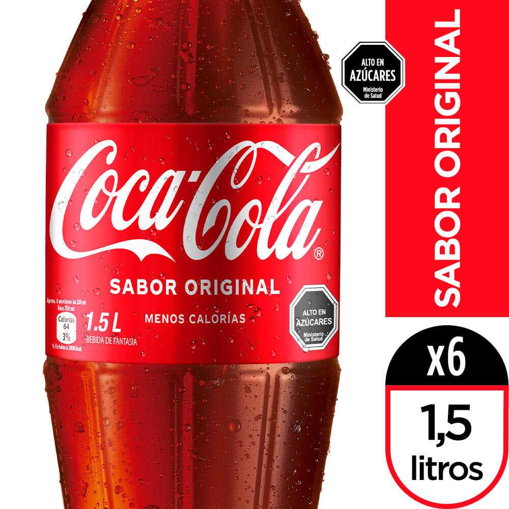 Coca-cola sabor original 6 x 1,5 lt 