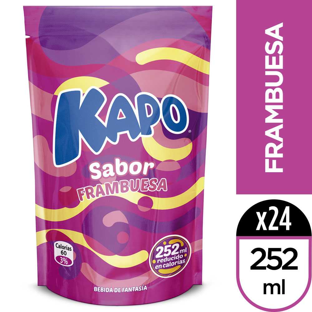 Kapo reducido en calorías frambuesa 24 x 252 ml
