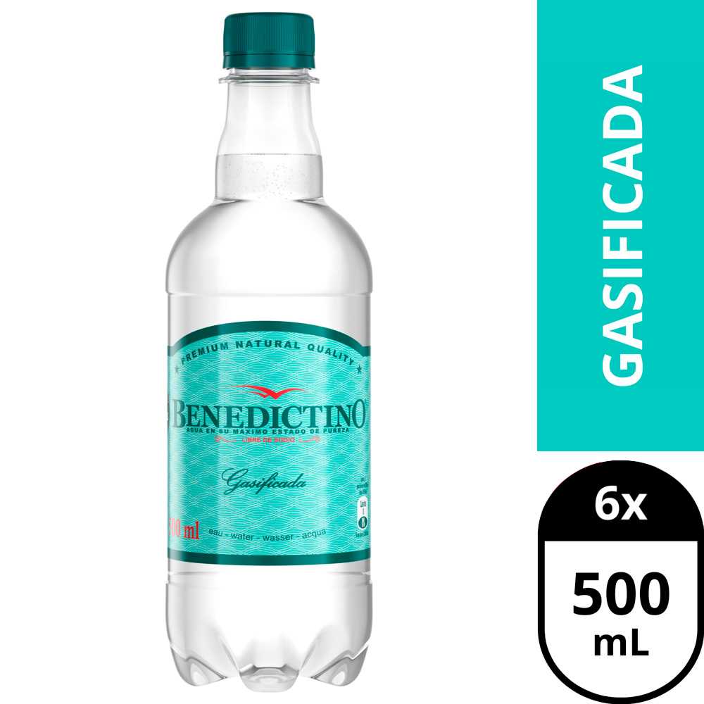 Benedictino con gas 6 x 500 ml