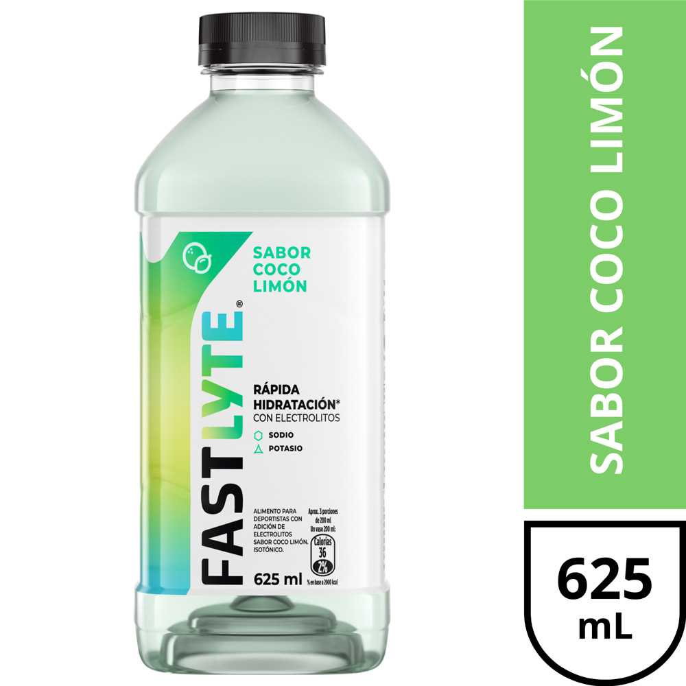 Fastlyte rehidratante coco limón 625 ml