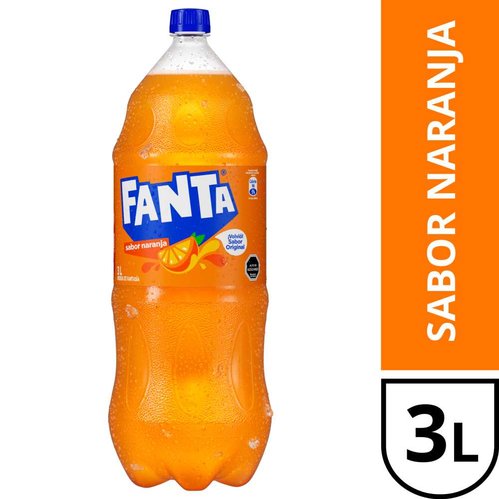 Fanta naranja full sugar 3 lt