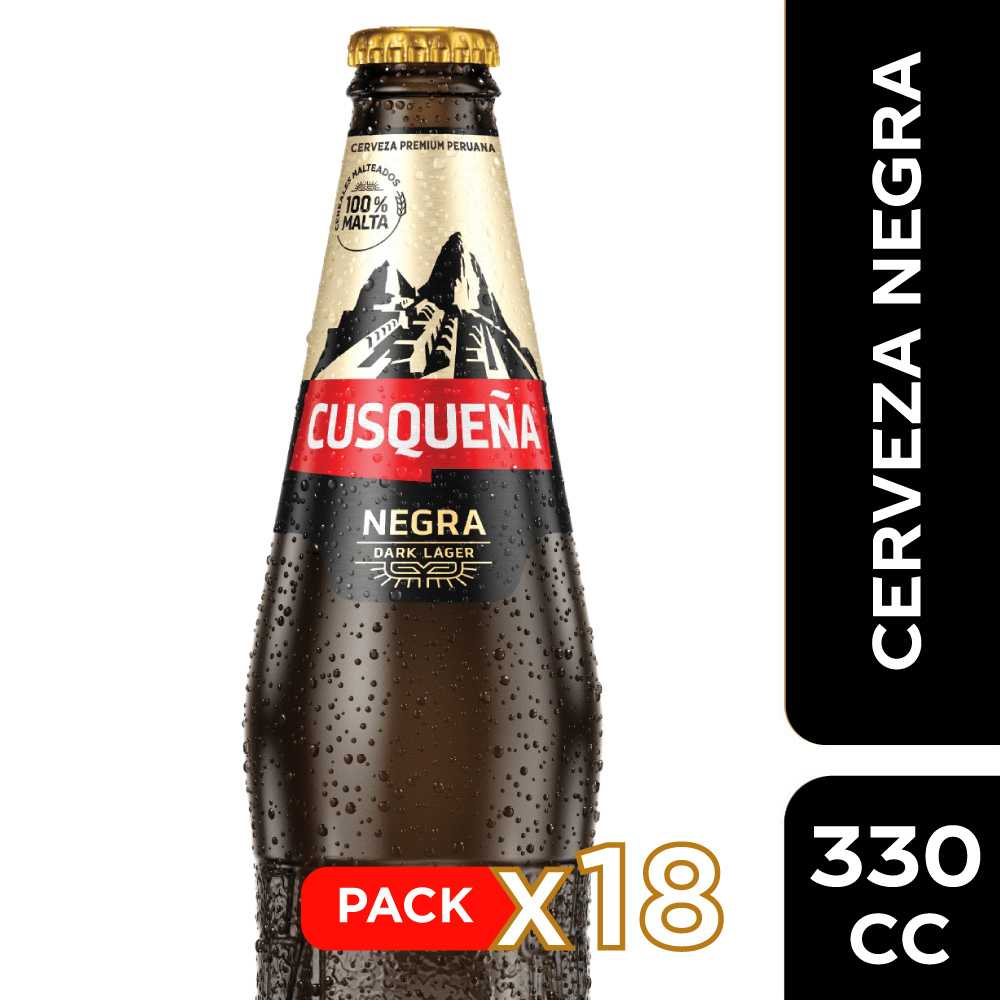 Cerveza cusqueña negra 18 x 330 cc