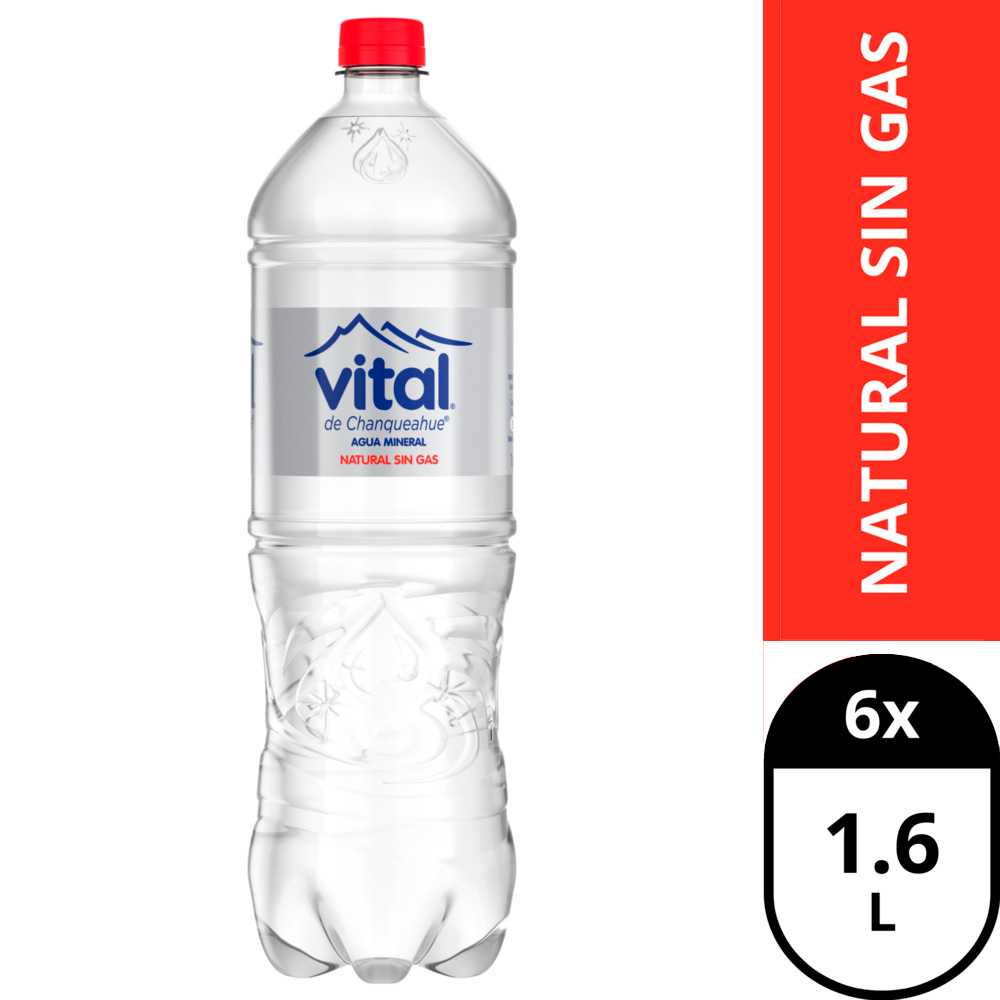 Vital sin gas 6 x 1,6 lt