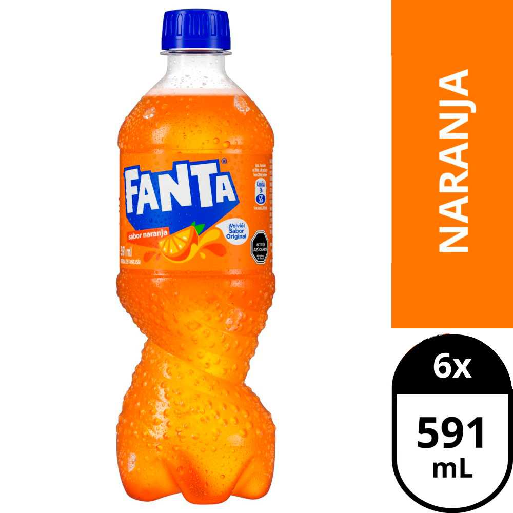 Fanta naranja full sugar 6 x 591 ml