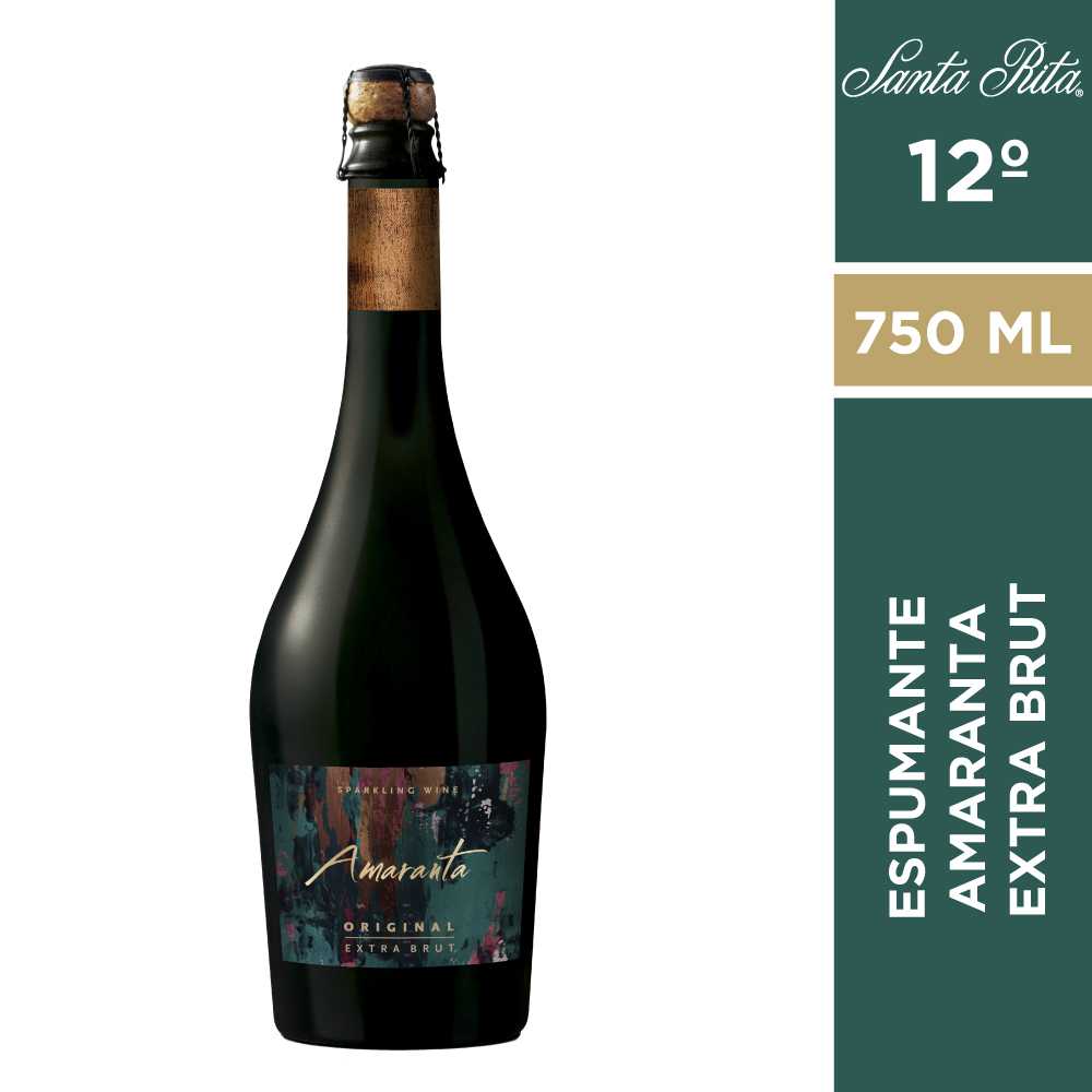 Espumante amaranta extra brut vidrio 750 cc