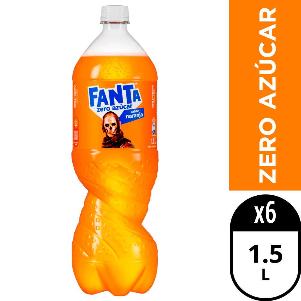 Fanta zero azúcar naranja 6 x 1,5 lt