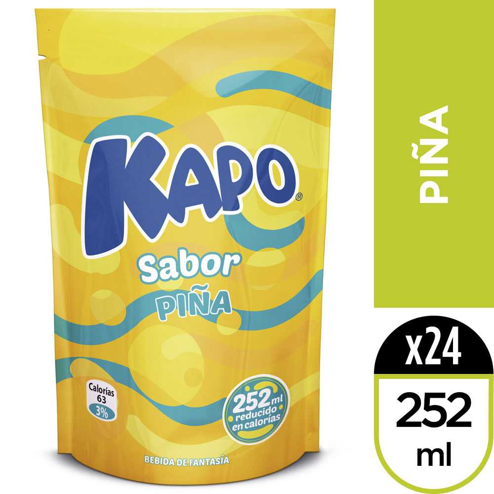 Kapo reducido en calorías piña 24 x 252 ml