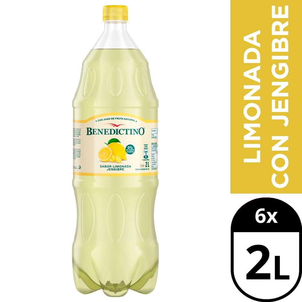 Benedictino limonada jengibre 6 x 2 lt
