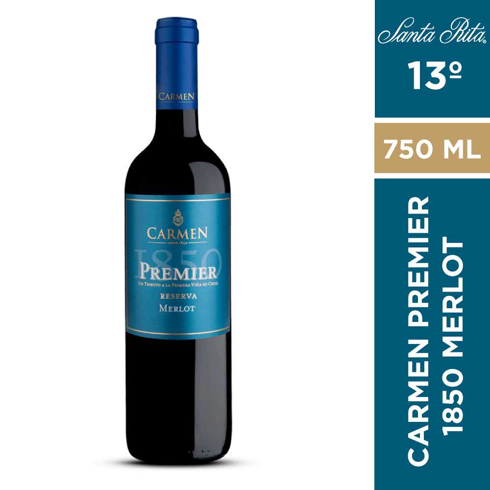 Vino carmen premier 1850 merlot 750 ml