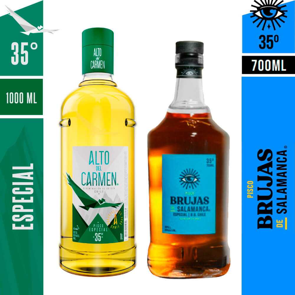 Alto del carmen 35° 1,0 lt + brujas de salamanca 35° 700 ml