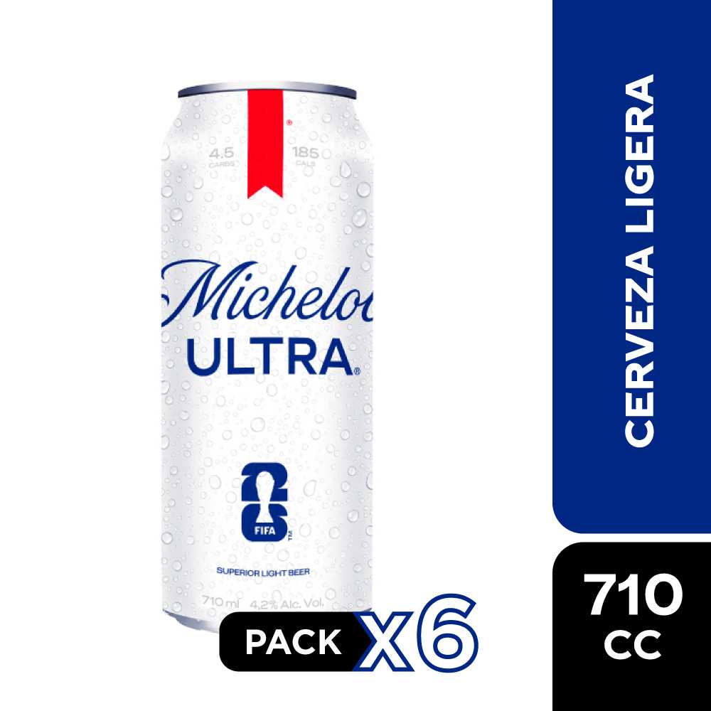 Cerveza michelob ultra lata 6 x 710 cc