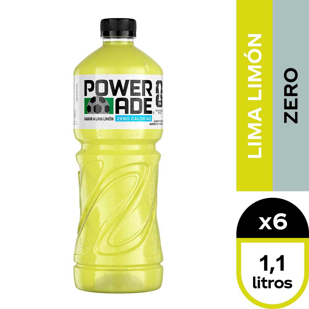 Powerade zero lima limon 6 x 1.1 lt