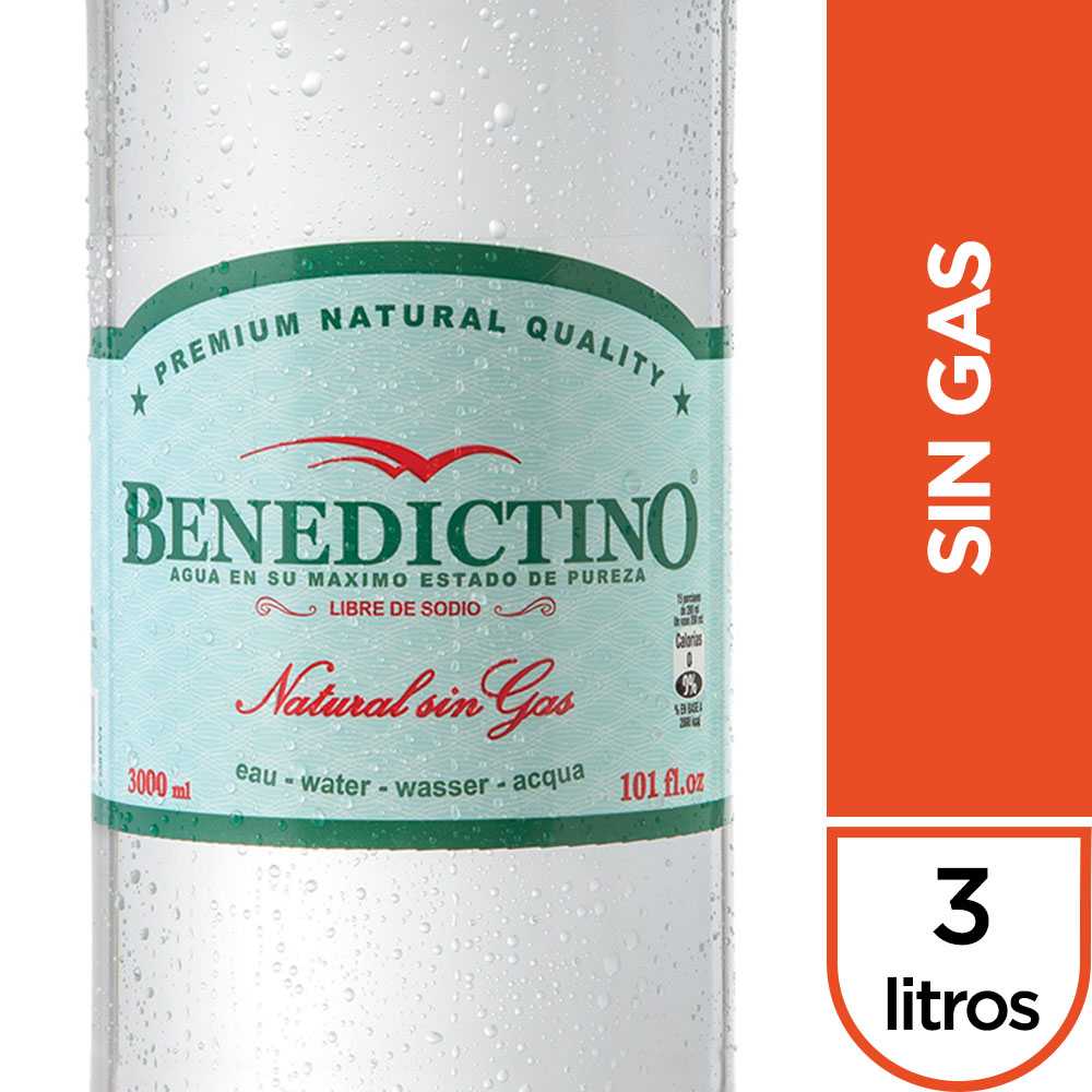 Benedictino sin gas 3 lt