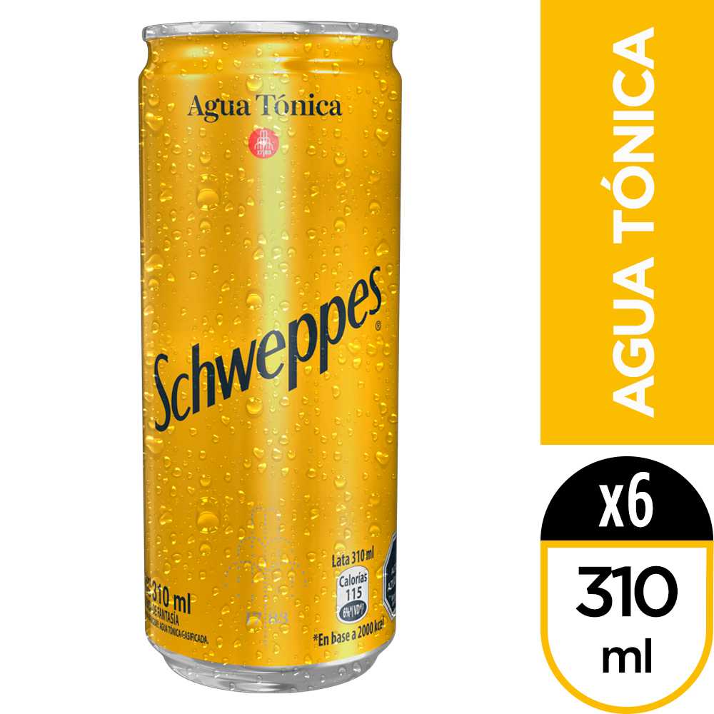 Schweppes agua tónica 6 x 310 ml