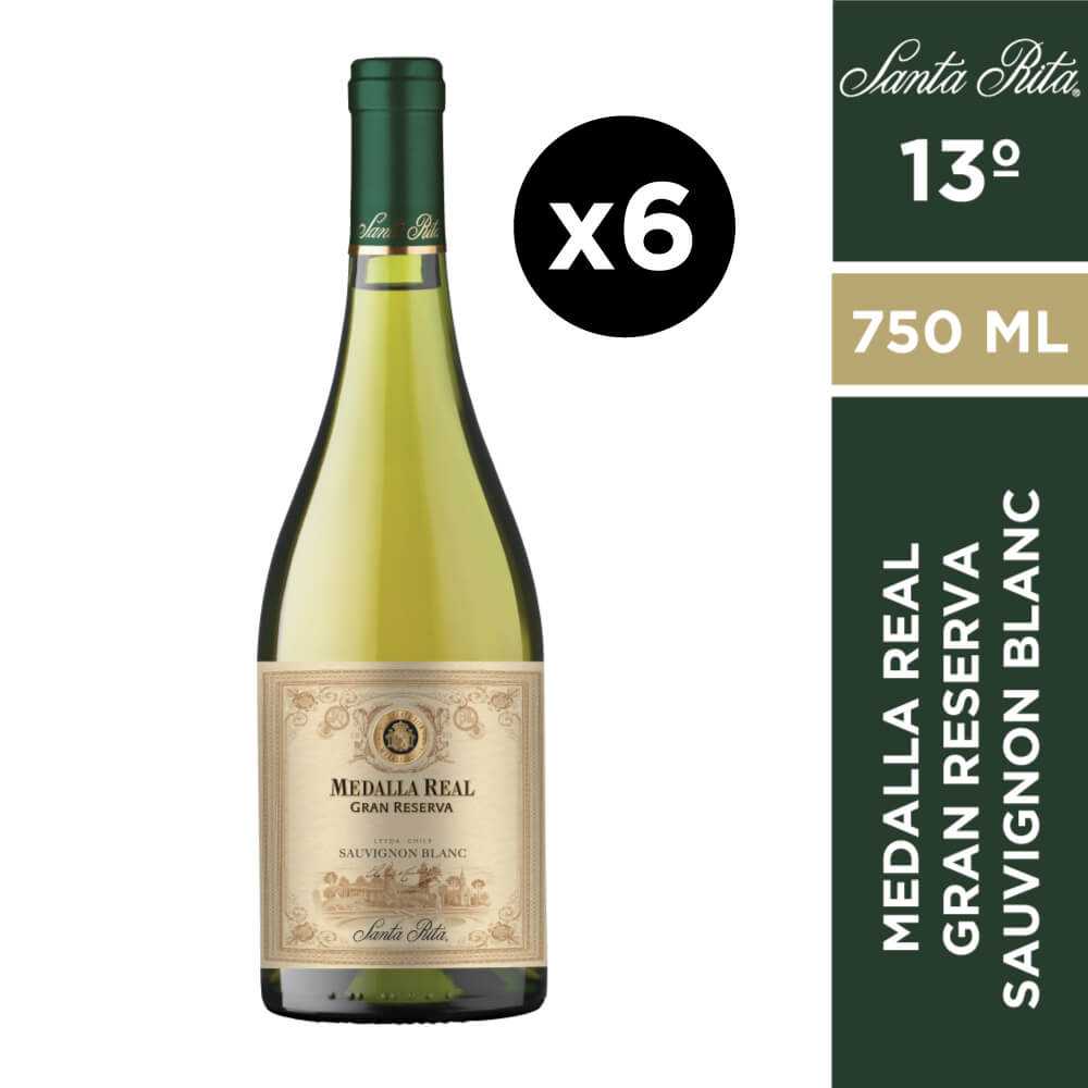 Vino medalla real sauvignon blanc 6 x 750 ml