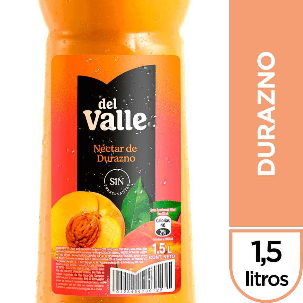 Del valle  durazno 1,5 lt