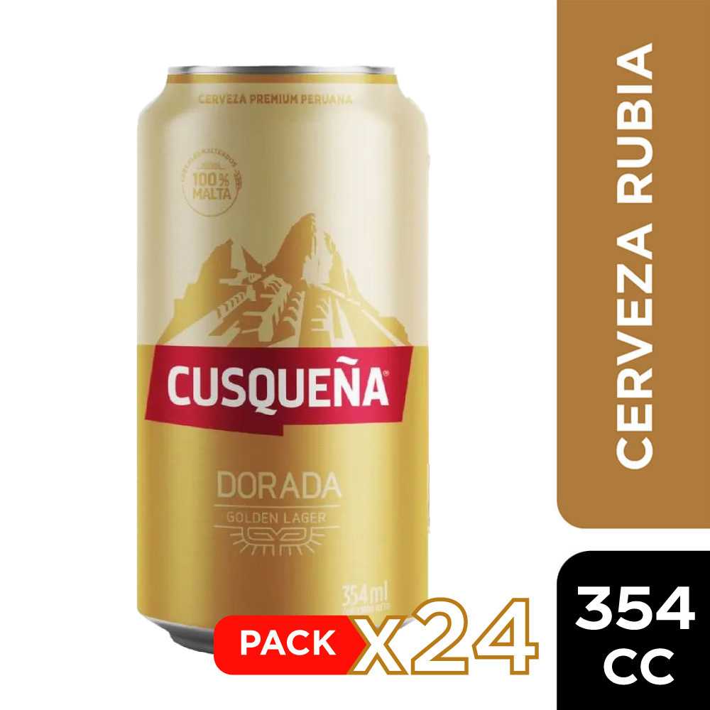 Cerveza cusqueña lata 24 x 354 cc