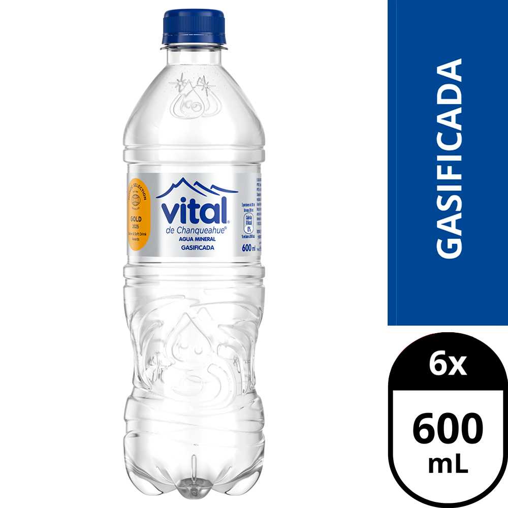 Vital con gas 6 x 600 ml