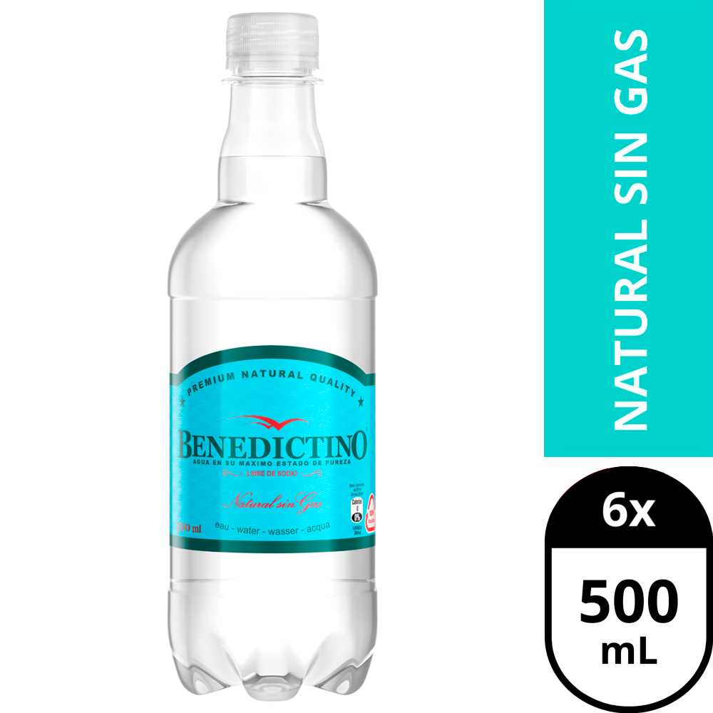 Benedictino sin gas 6 x 500 ml