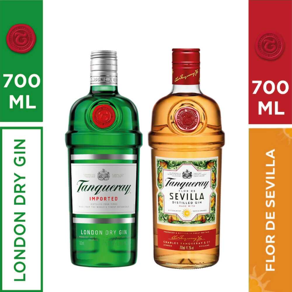 Gin tanqueray london 700 ml + gin tanqueray sevilla 700 ml