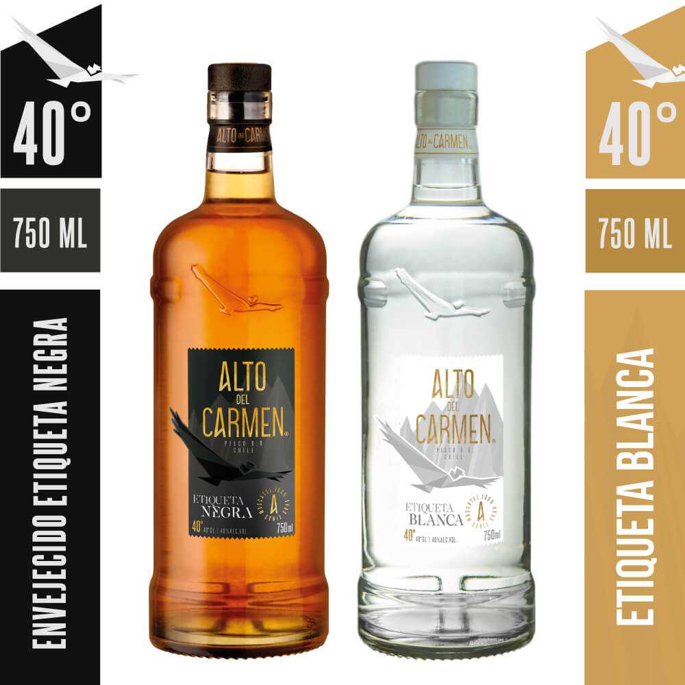 Alto del carmen etiqueta negra + alto etiqueta blanca 750 ml