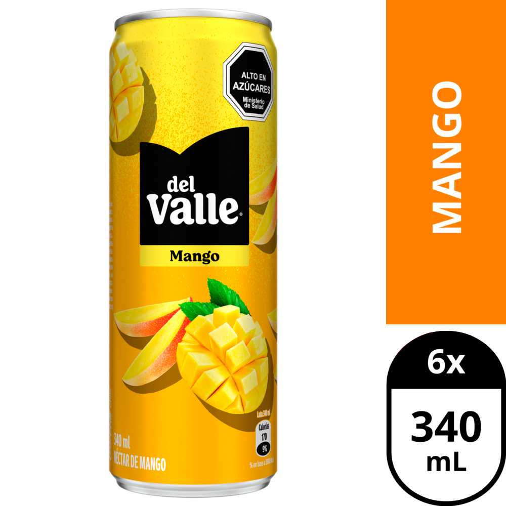 Del valle lata mango 6 x 340 ml
