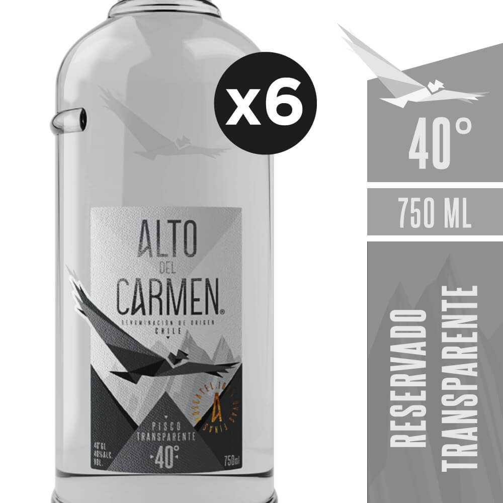 Alto del carmen transparente 40° 6 x 750 ml