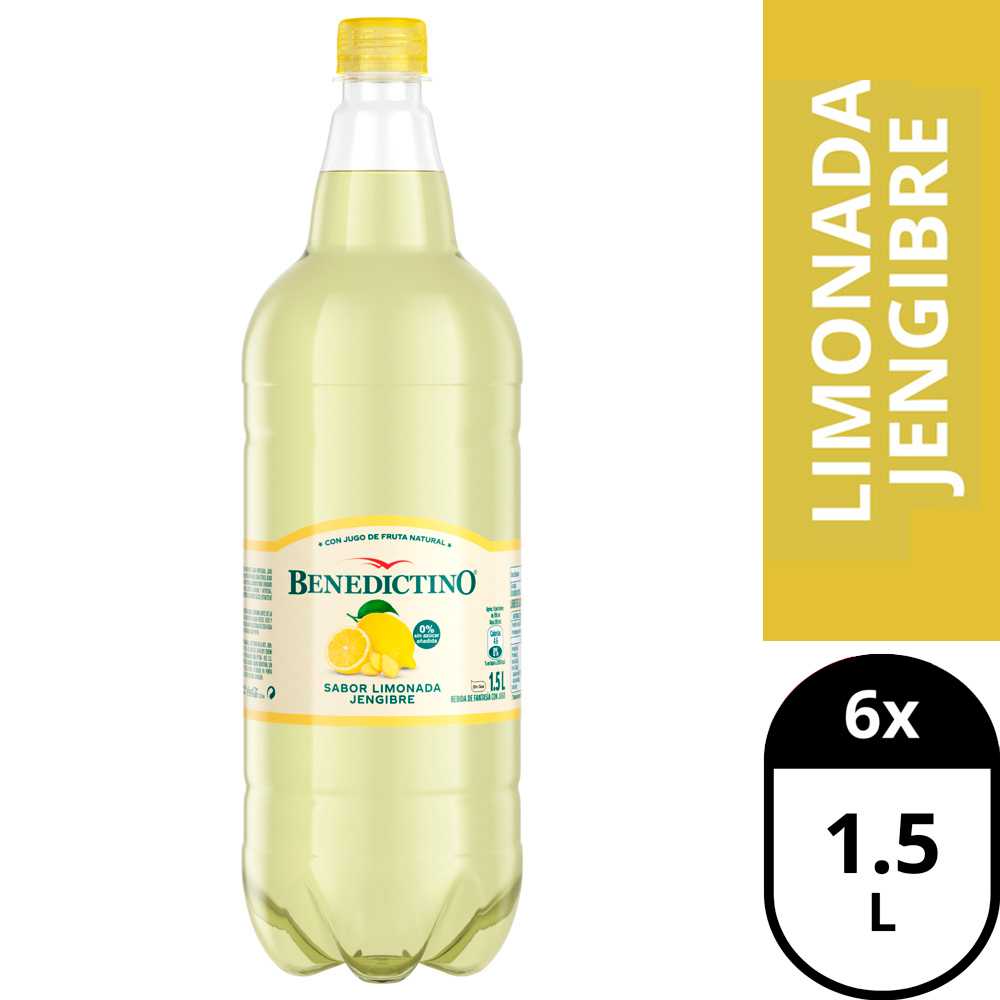 Benedictino limonada jengibre 6 x 1,5 lt
