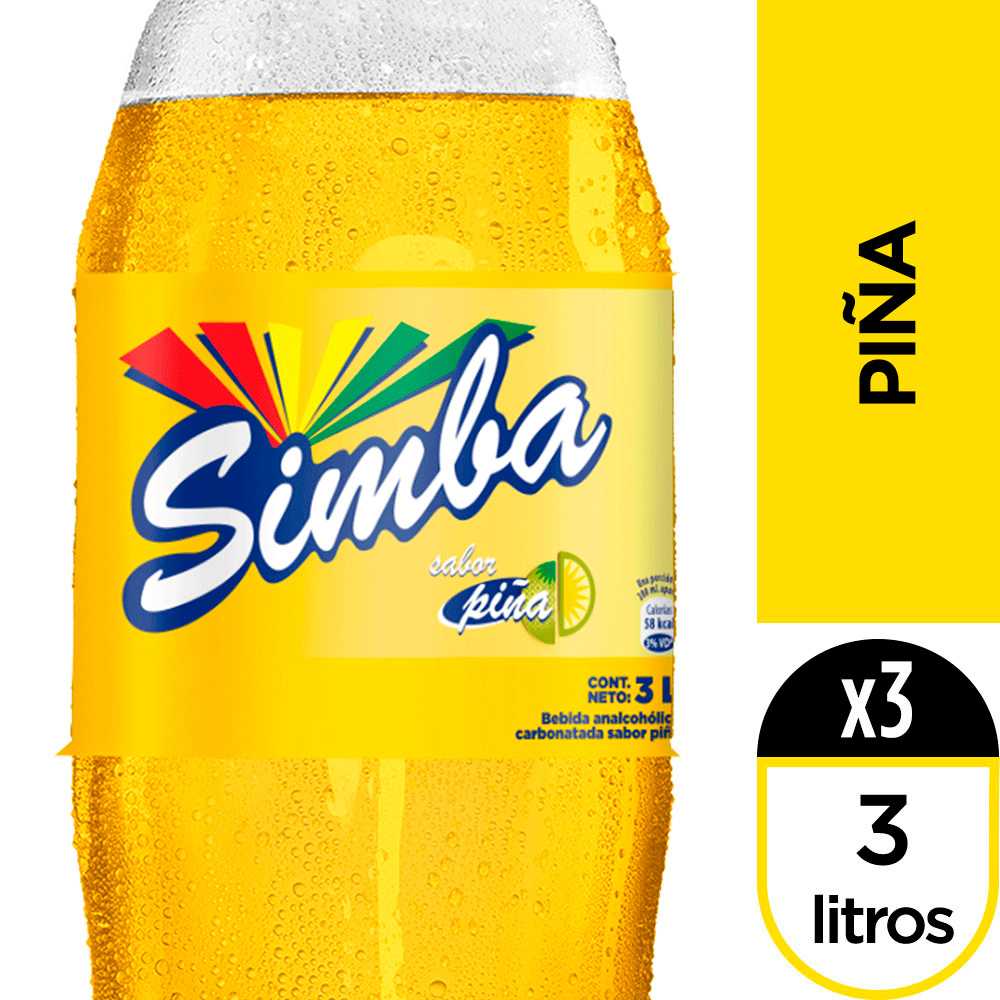 Simba piña 3 litros paquete de 3