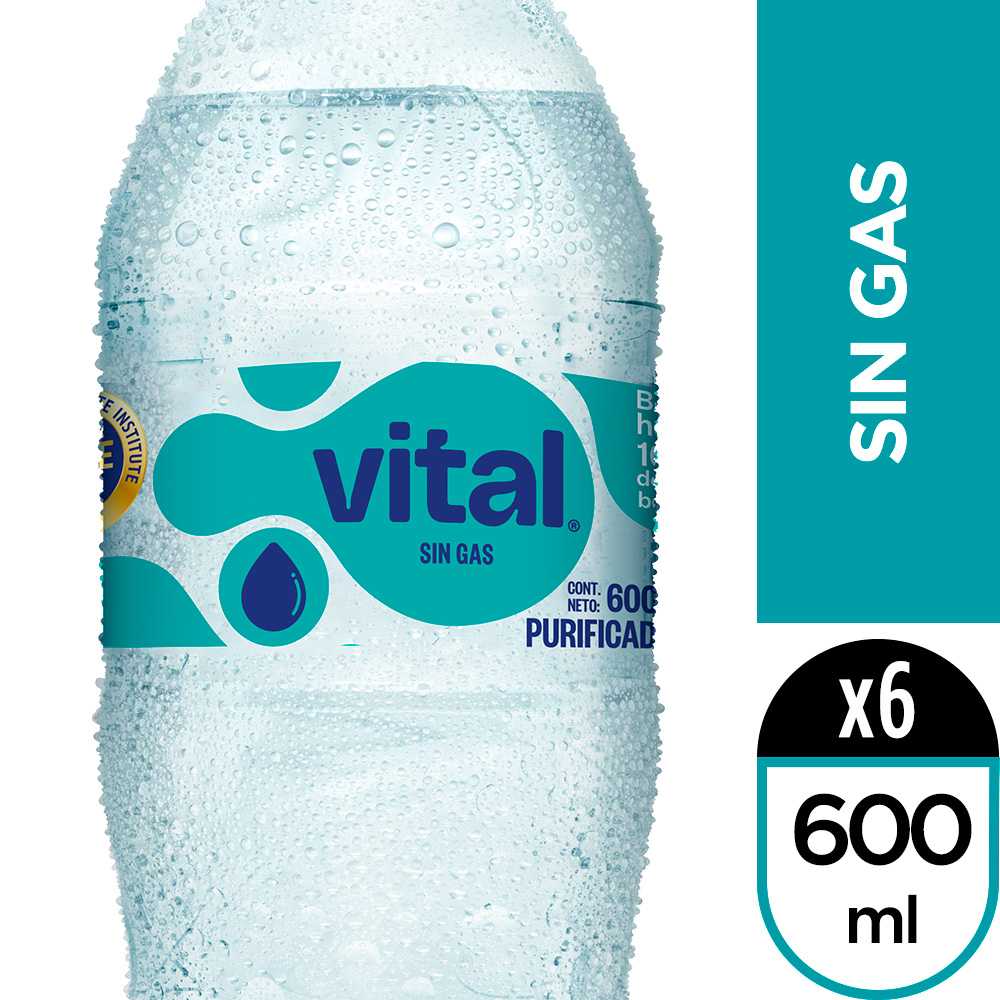 Vital sin gas 600 ml 6pack