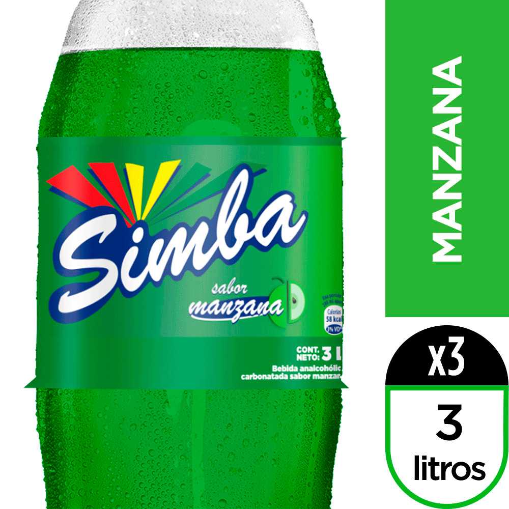 Simba manzana 3 litros paquete de 3