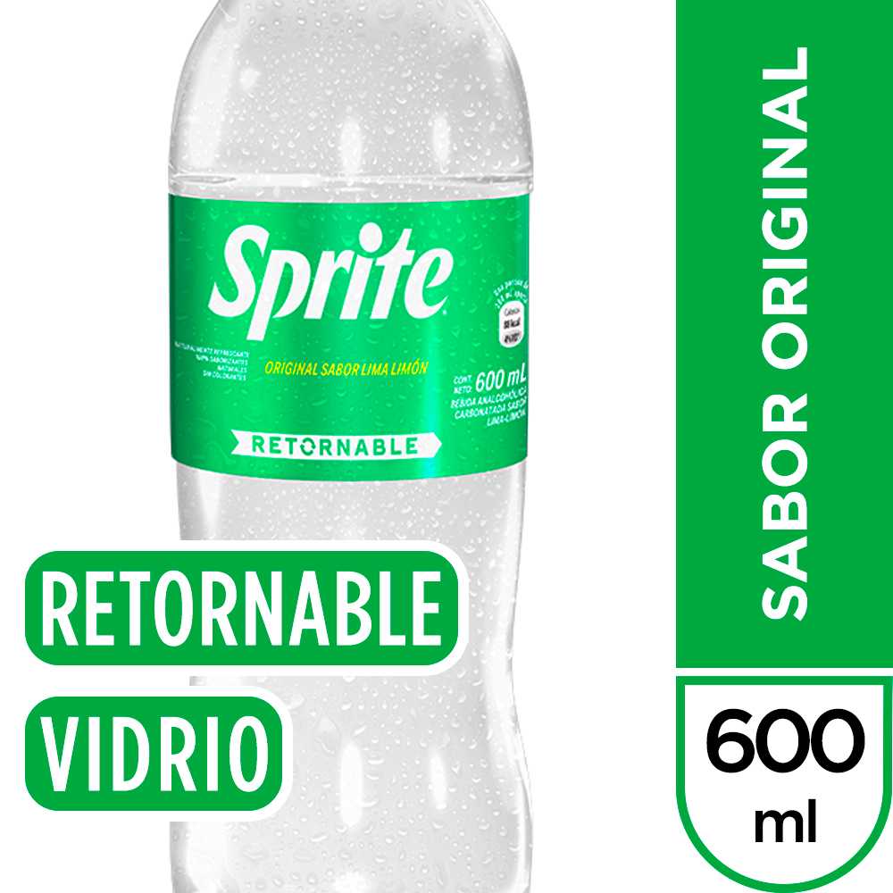 Sprite original vidrio retornable 600 ml