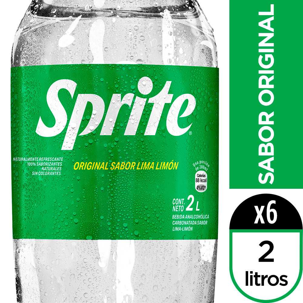 Sprite 2 litros paquete de 6