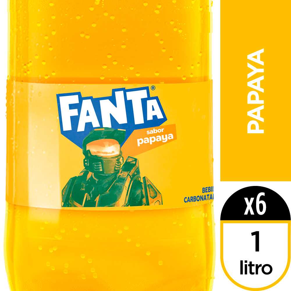Fanta papaya 1 litro paquete de 6