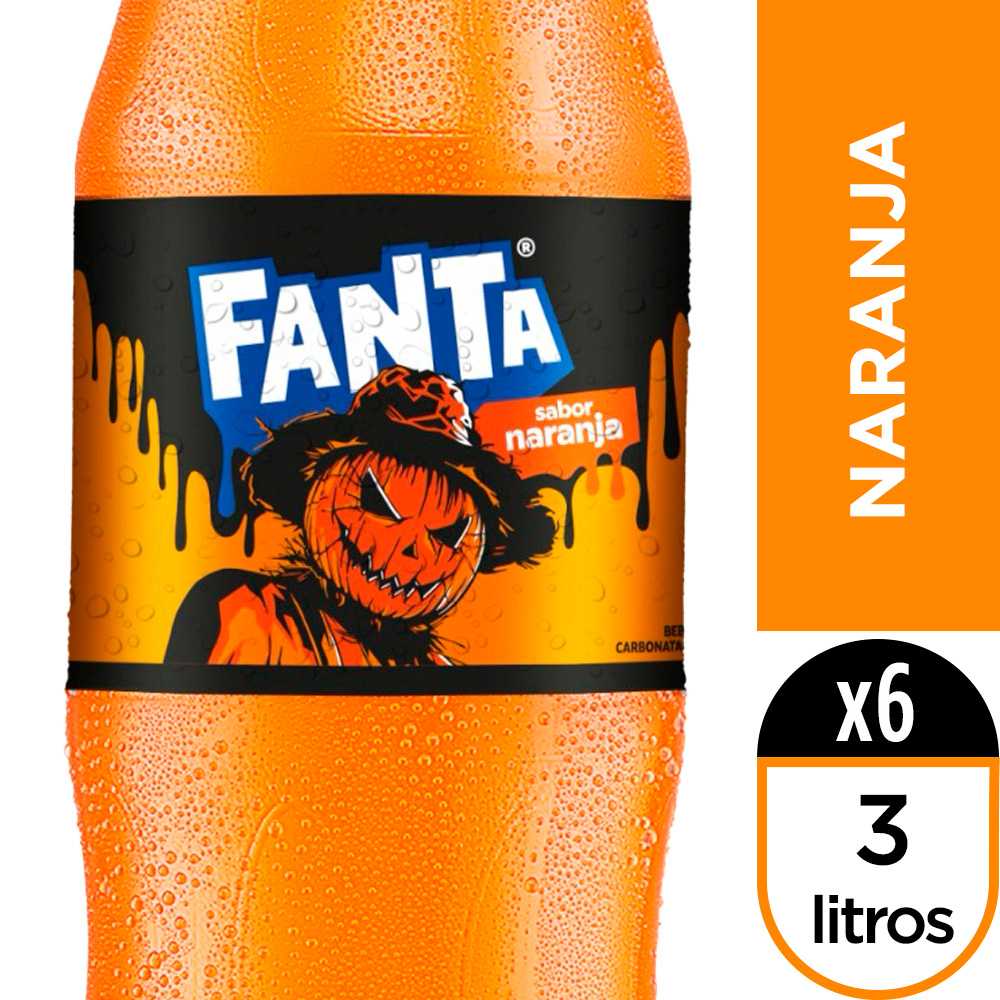 Fanta naranja 3 lt 6pack