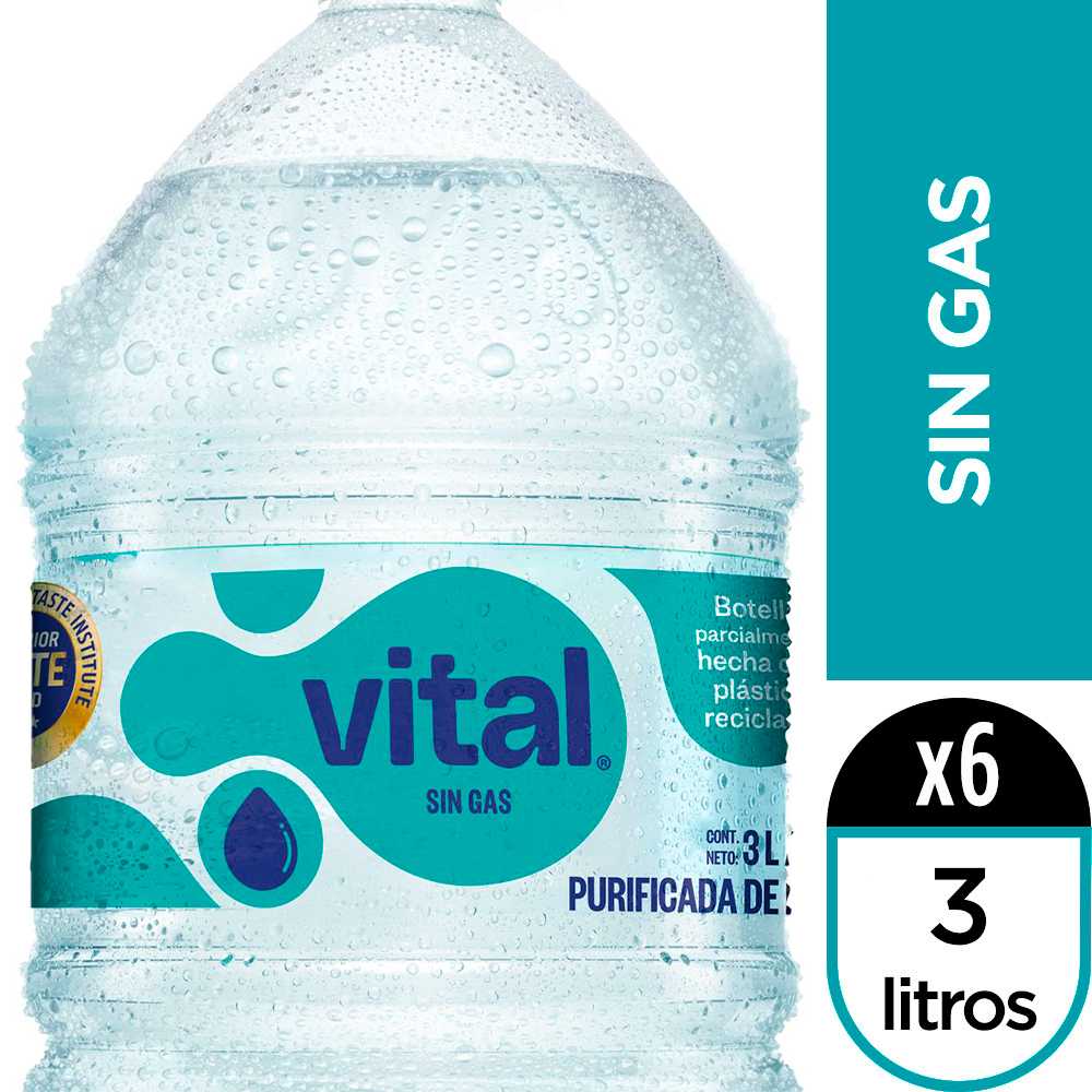 Vital sin gas 3 lt 6pack