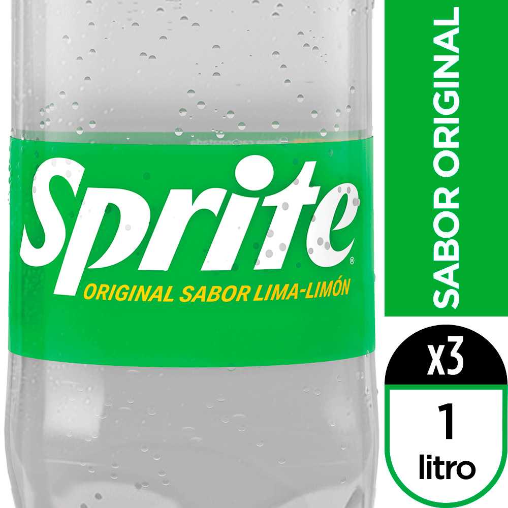 Sprite original 1 litro paquete de 3