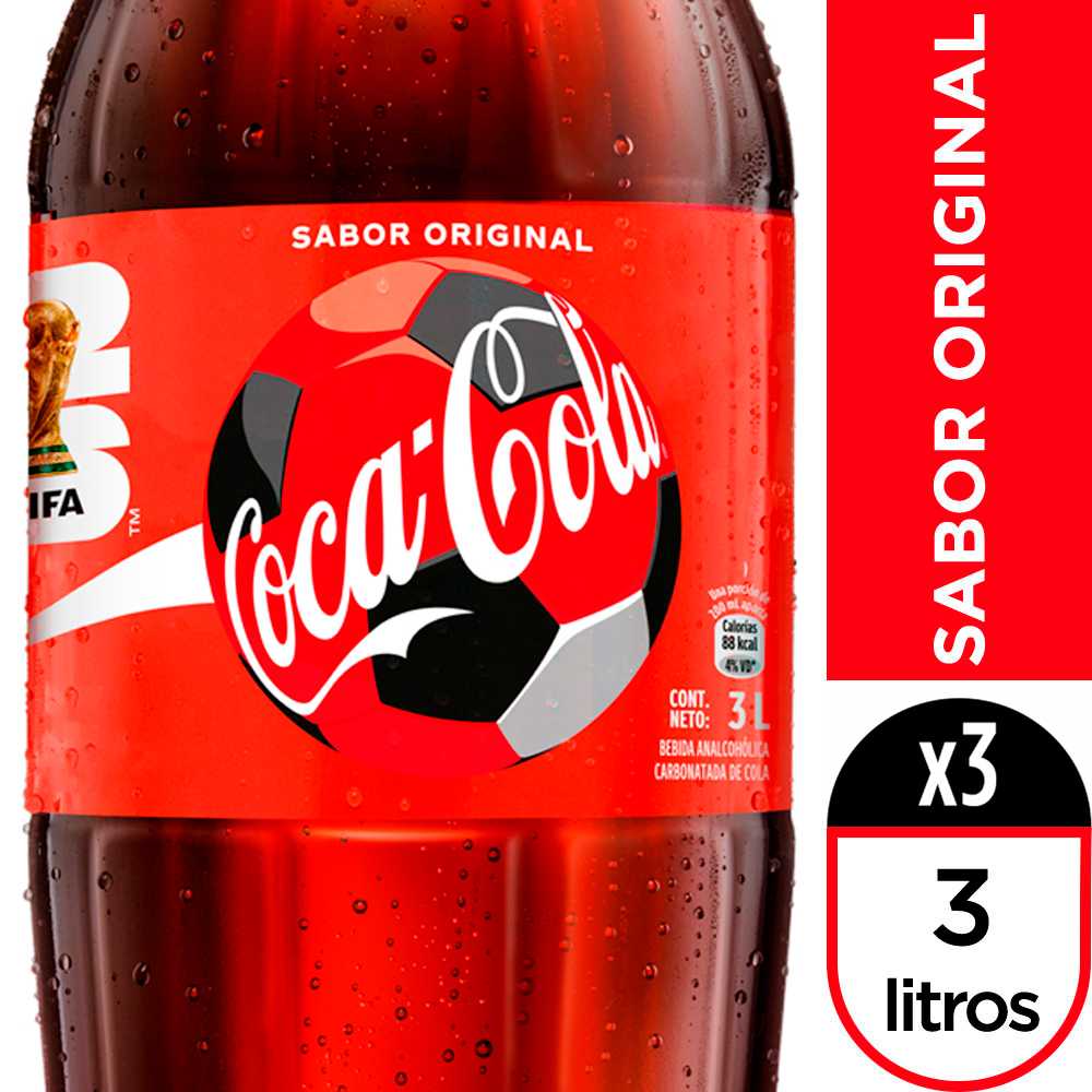 Coca-Cola sabor original 3 litros paquete de 3