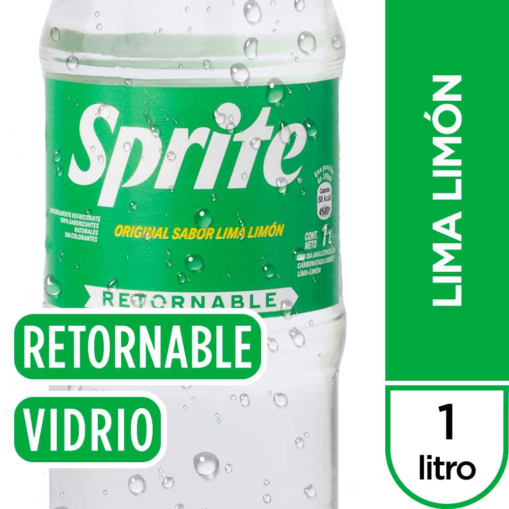 Sprite original vidrio retornable 1 litro