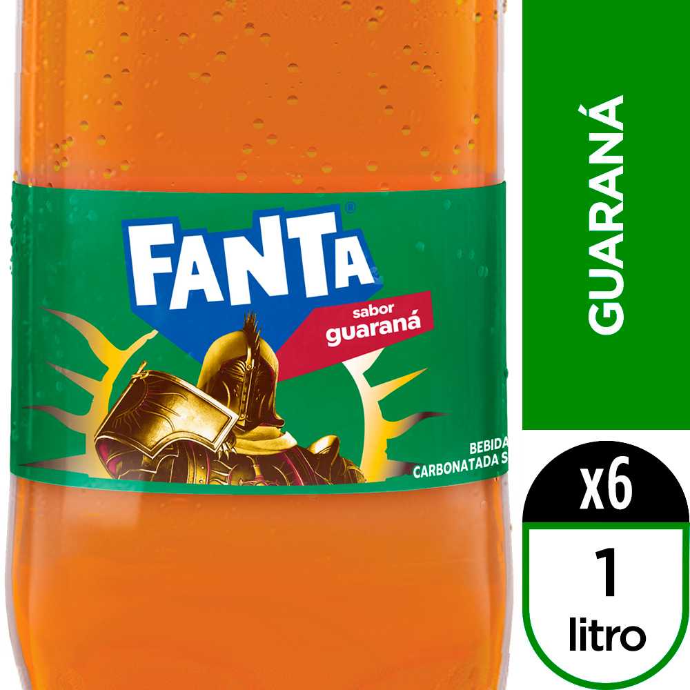 Fanta guaraná 1 litro paquete de 6