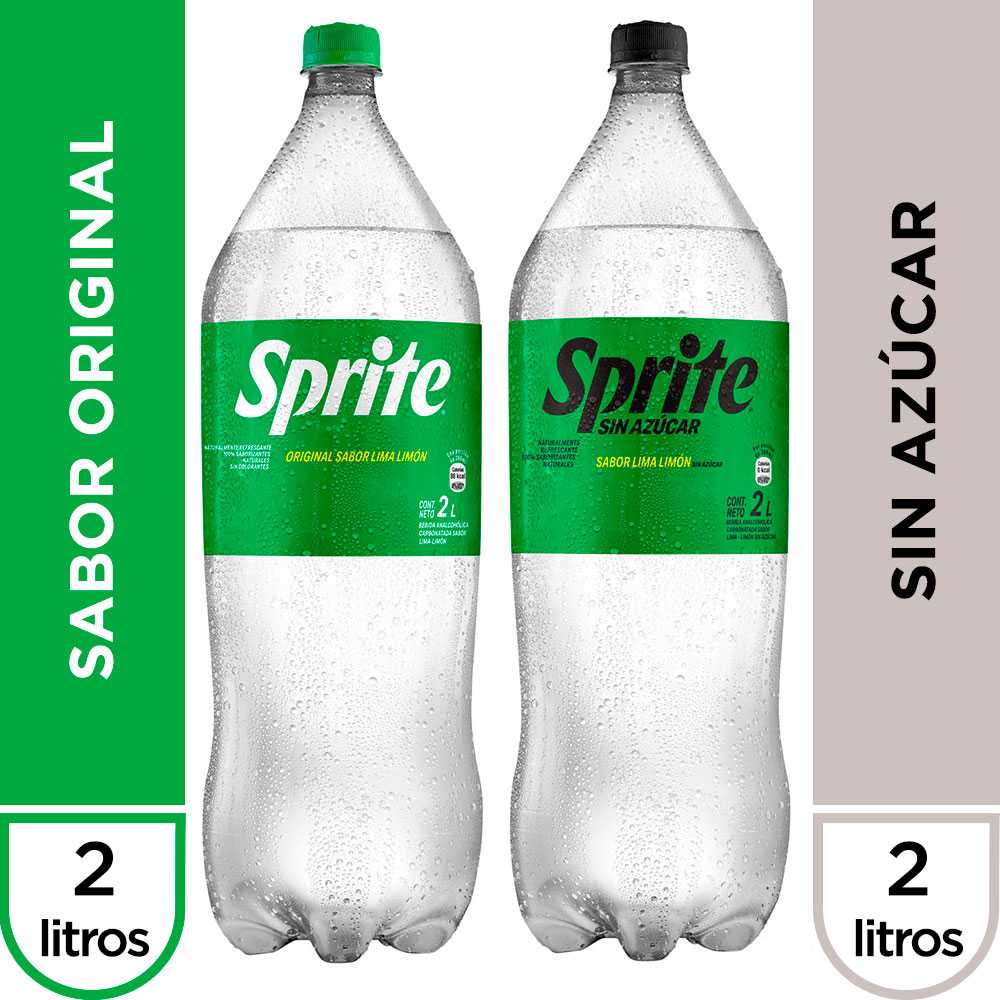Sprite 2 litros + Sprite sin azúcar 2 litros