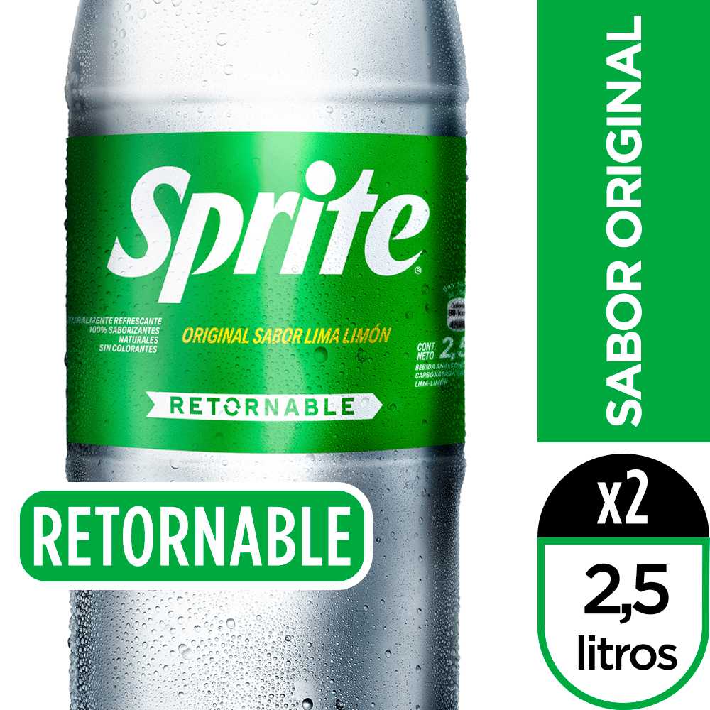 Sprite retornable 2.5 litros paquete de 2