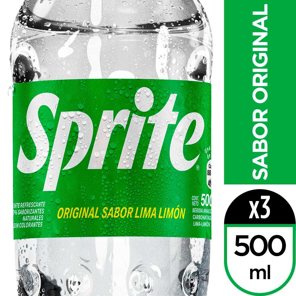 Sprite 500 ml paquete de 3