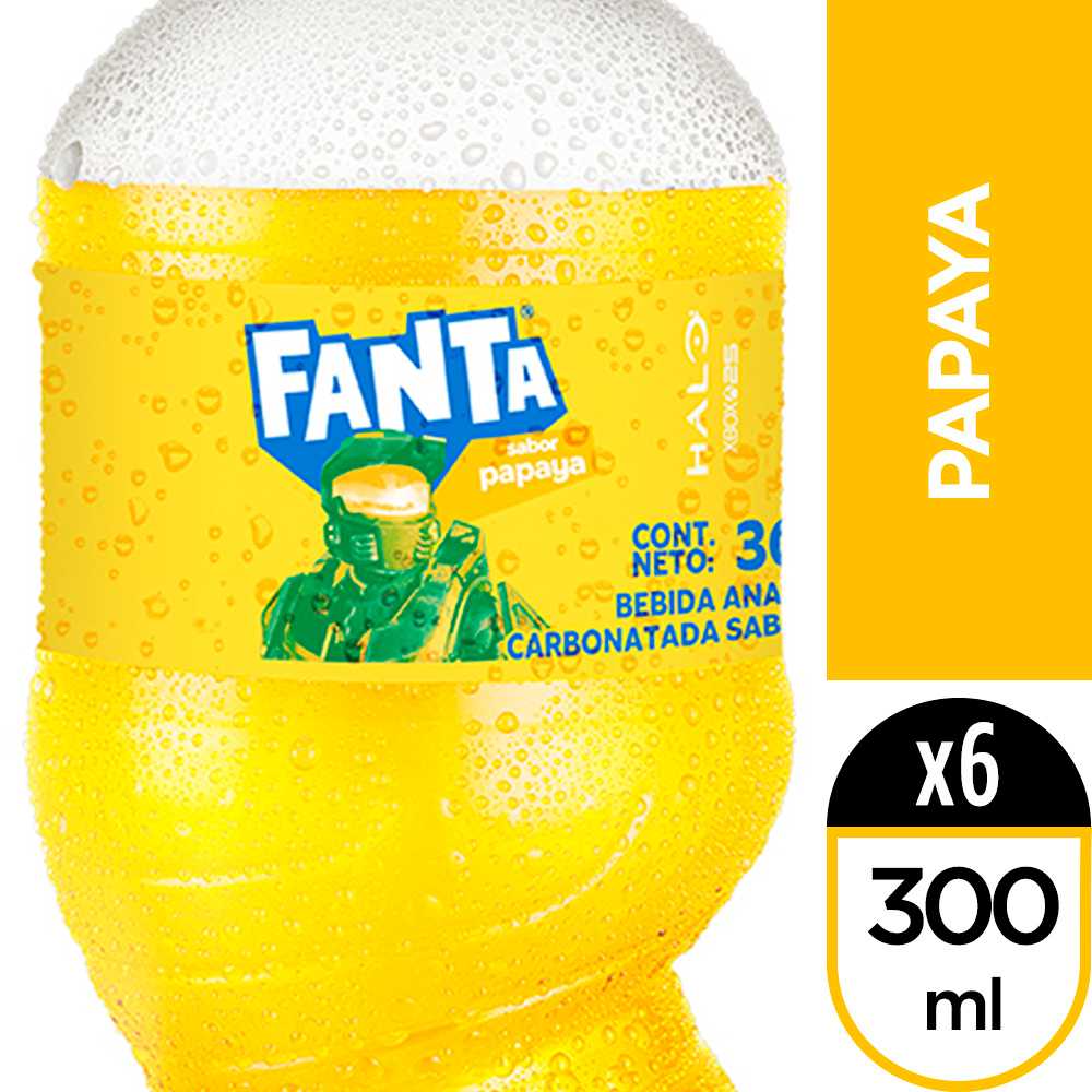 Fanta papaya 300 ml paquete de 6