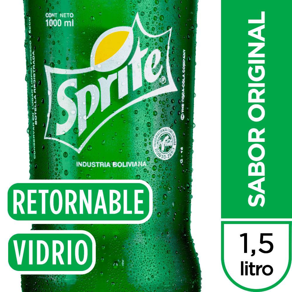 Sprite vidrio retornable 1.5 litros