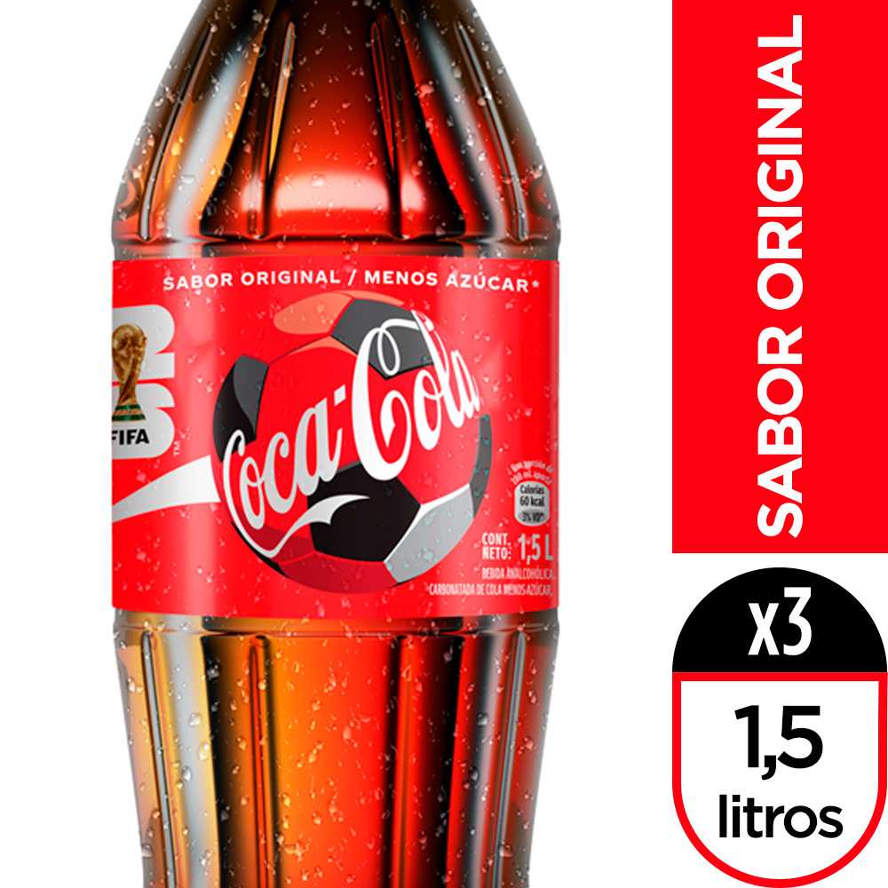 Coca-Cola original 1.5 litros paquete de 3