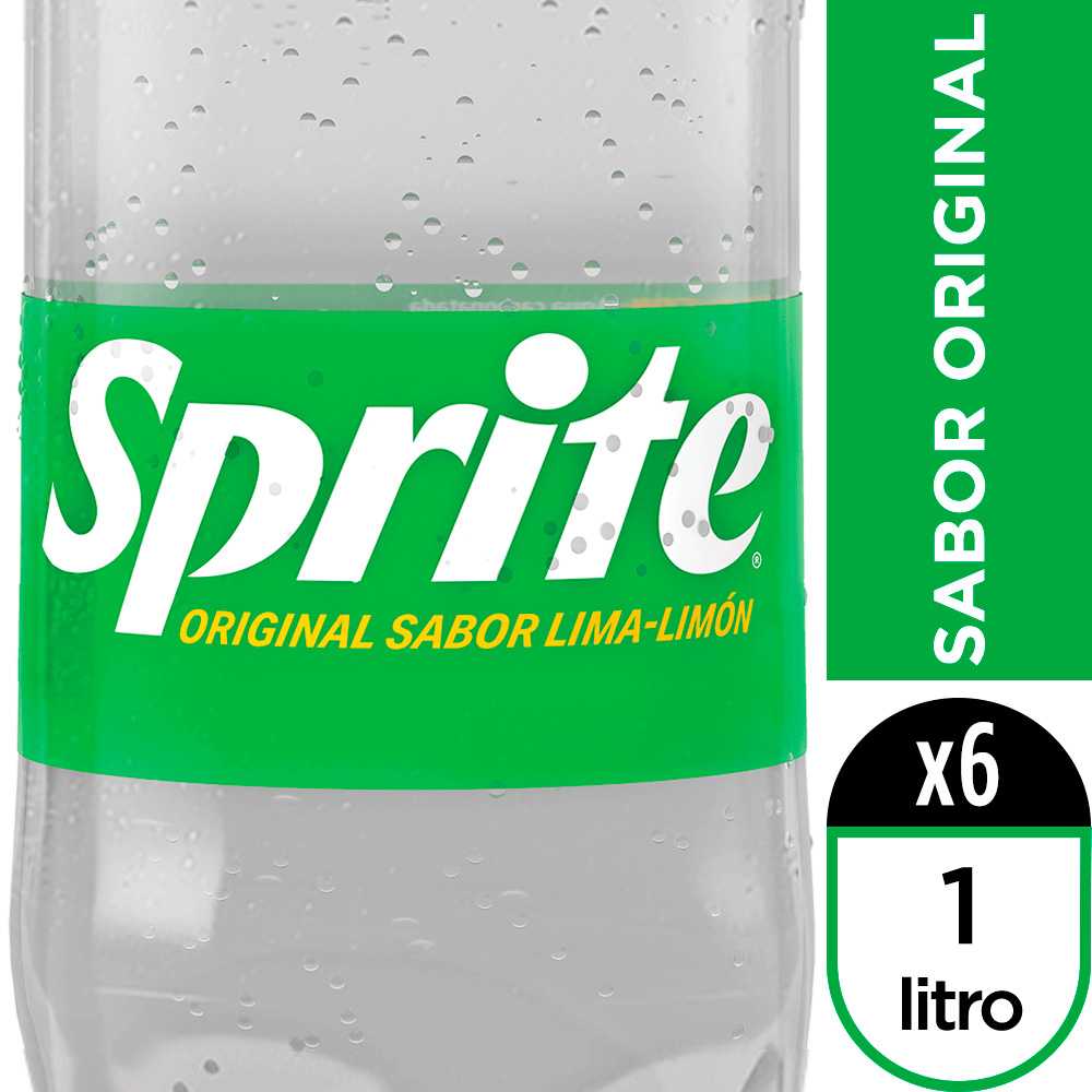 Sprite original 1 litro paquete de 6
