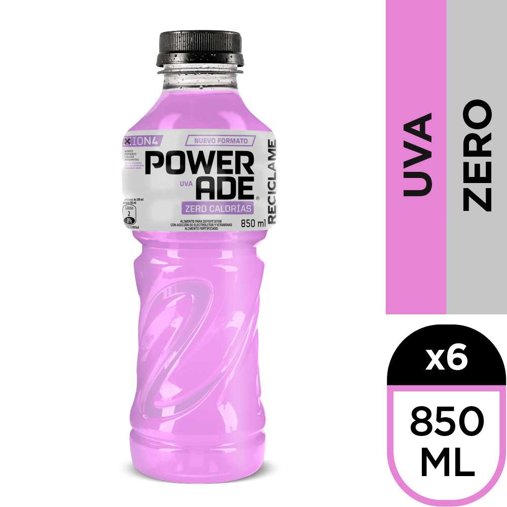 Powerade zero uva 850 ml multipack x 6