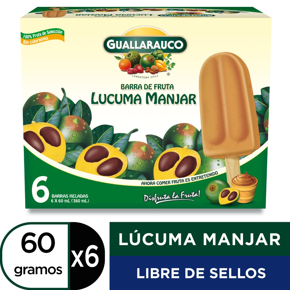 Barra de fruta lucuma manjar x6